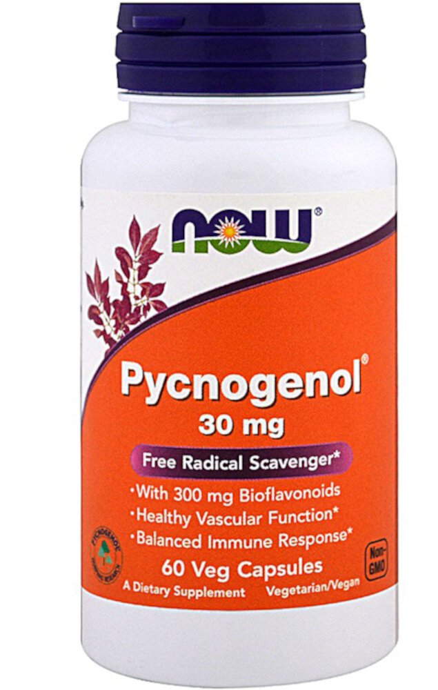 Pycnogenol -- 30 mg - 60 VegCaps NOW Foods