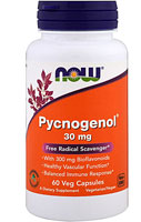 Pycnogenol -- 30 mg - 60 VegCaps NOW Foods