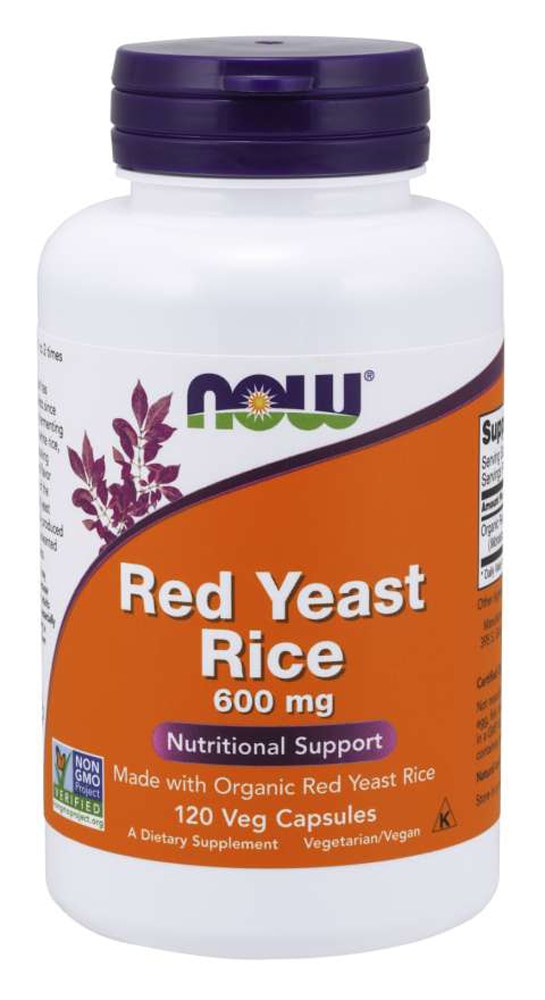 Красный дрожжевой рис NOW — 600 мг — 120 растительных капсул NOW Foods
