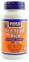 Красный дрожжевой рис NOW - 600 мг - 60 вегетарианских капсул NOW Foods