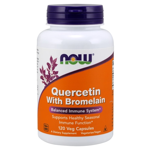 Quercetin with Bromelain -- 120 Veg Capsules (Вегетарианские капсулы) NOW Foods