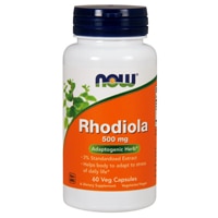 Родиола -- 500 мг -- 60 растительных капсул NOW Foods