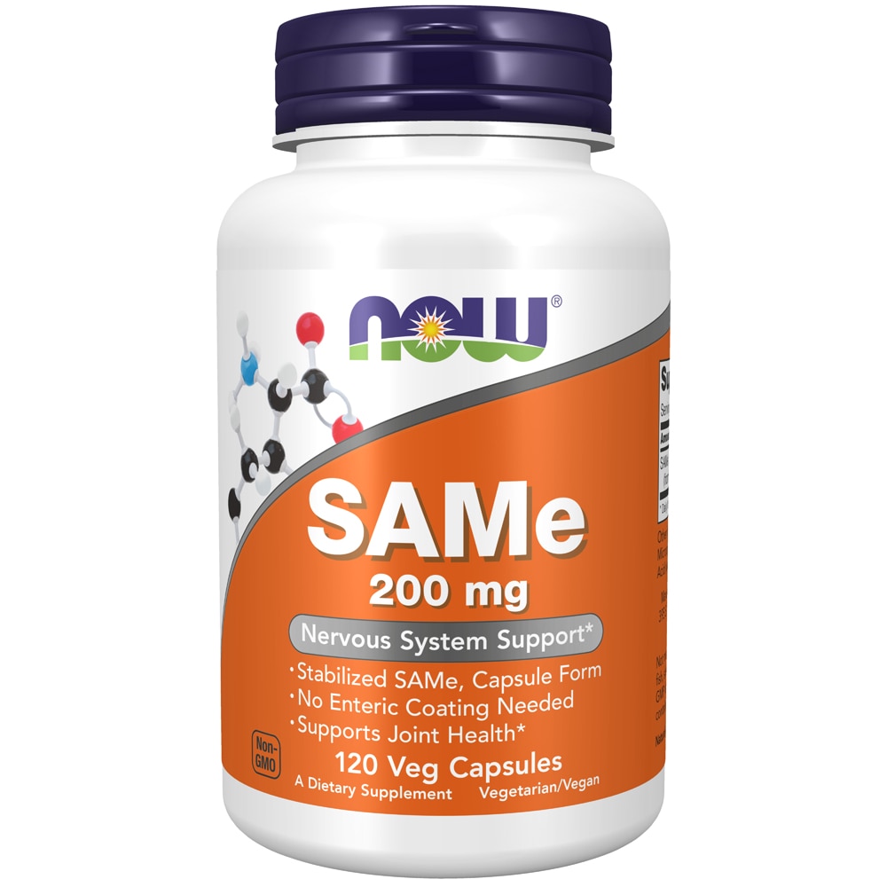 SAMe -- 200 mg - 120 Veg Capsules (Вегетарианские капсулы) NOW Foods