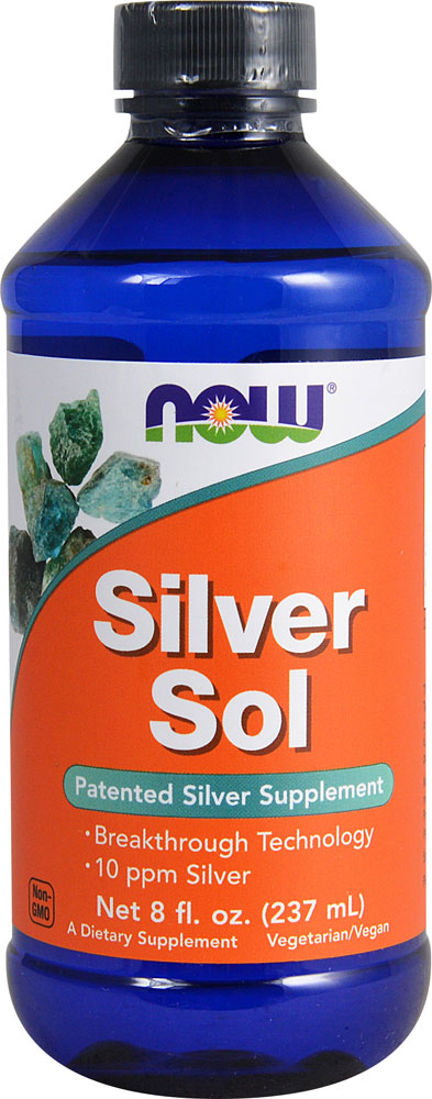 NOW Silver Sol — 10 частей на миллион — 8 жидких унций NOW Foods
