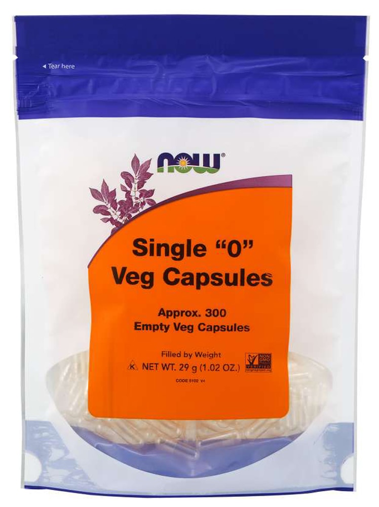 Single "0" Veg Capsules (Вегетарианские капсулы) -- 300 Vegetarian Capsules (Вегетарианские капсулы) NOW Foods