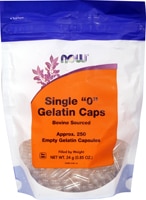 Single "0" Gelatin Caps -- 250 Capsules (Капсулы) NOW Foods