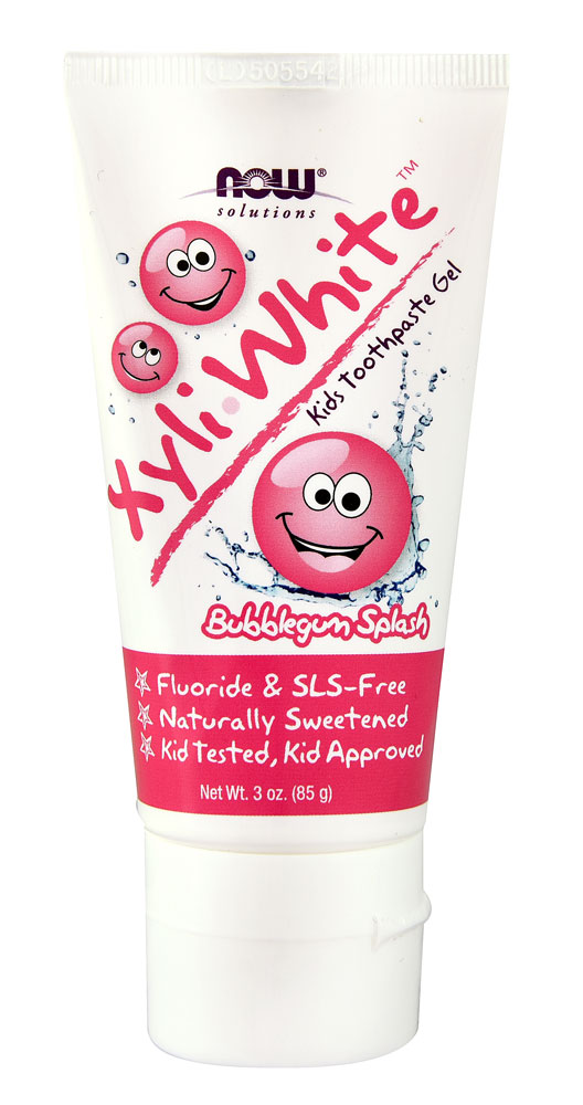Solutions Xyli White Kids Зубная паста-гель Bubblegum Splash, 3 унции NOW Foods