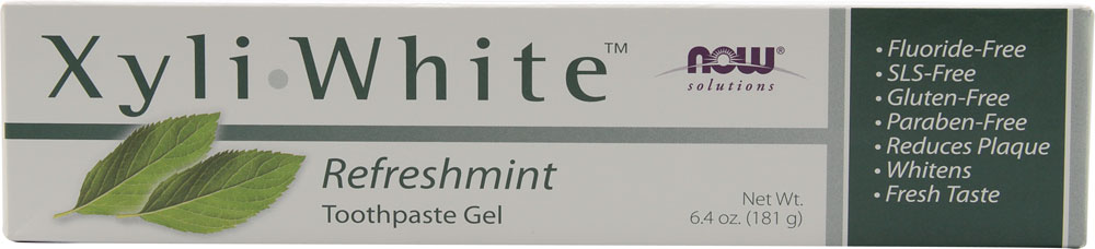 NOW Solutions Xyli White Toothpaste Gel Refreshmint - 6,4 унции NOW Foods