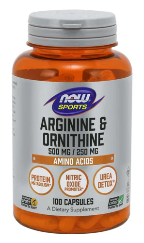 Аргинин и Орнитин - 500 мг | 250 мг - 100 капсул - NOW Foods NOW Foods