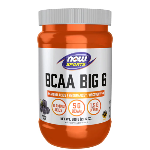 Спортивные BCAA Big 6 - 8000 мг, 6 аминокислот, без кофеина NOW Foods