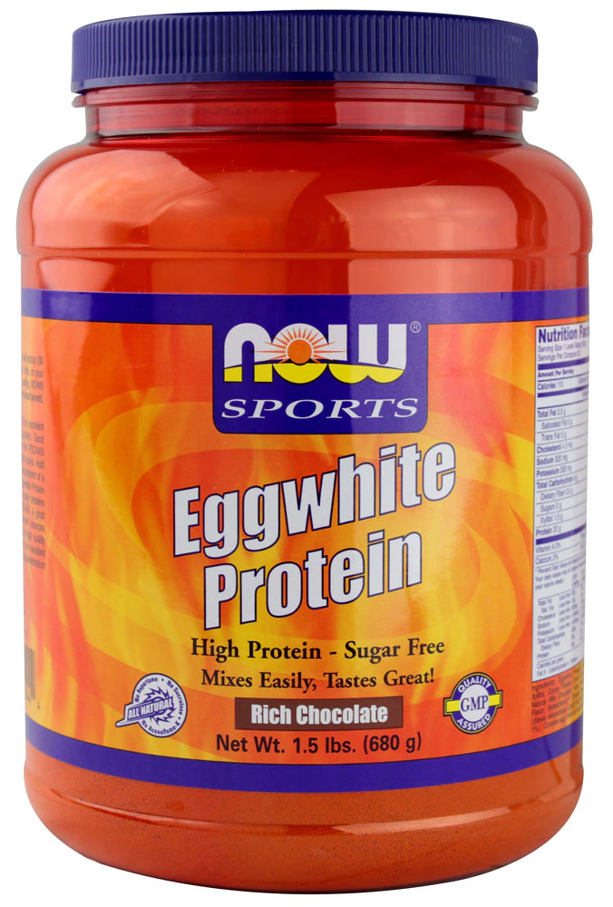 NOW Sports Eggwhite Protein Rich Chocolate — 1,5 фунта NOW Foods