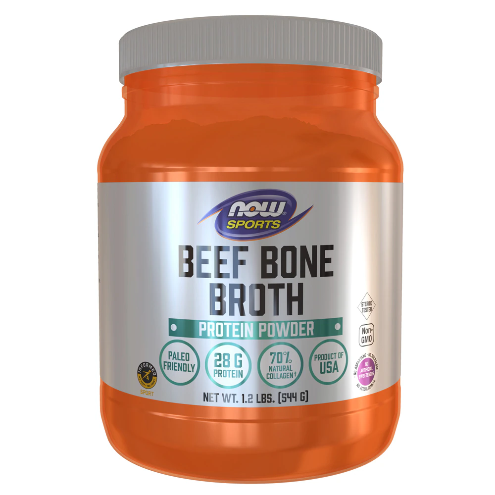 Sports Beef Broth - Informed Sport Certified -- 1.2 lbs NOW Foods