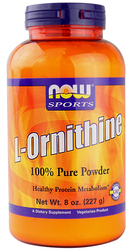 L-Орнитин - 100% чистый порошок - 237 мл - NOW Foods NOW Foods