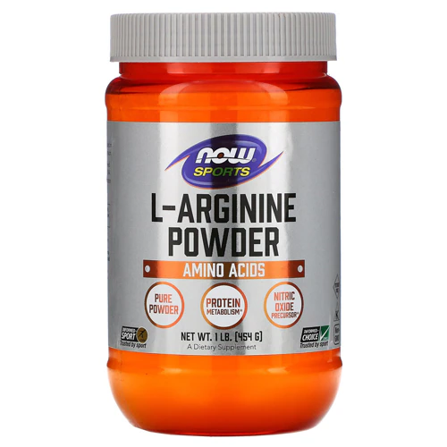 Спортивный чистый порошок L-аргинина 454 г - сертифицирован Informed Sport NOW Foods