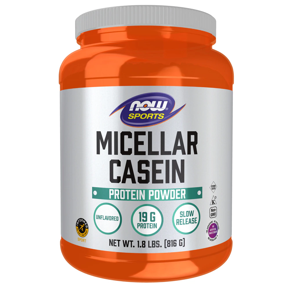 Sports Micellar Casein - Informed Sport Certified Natural Unflavored (Без вкуса) -- 1.8 lbs NOW Foods