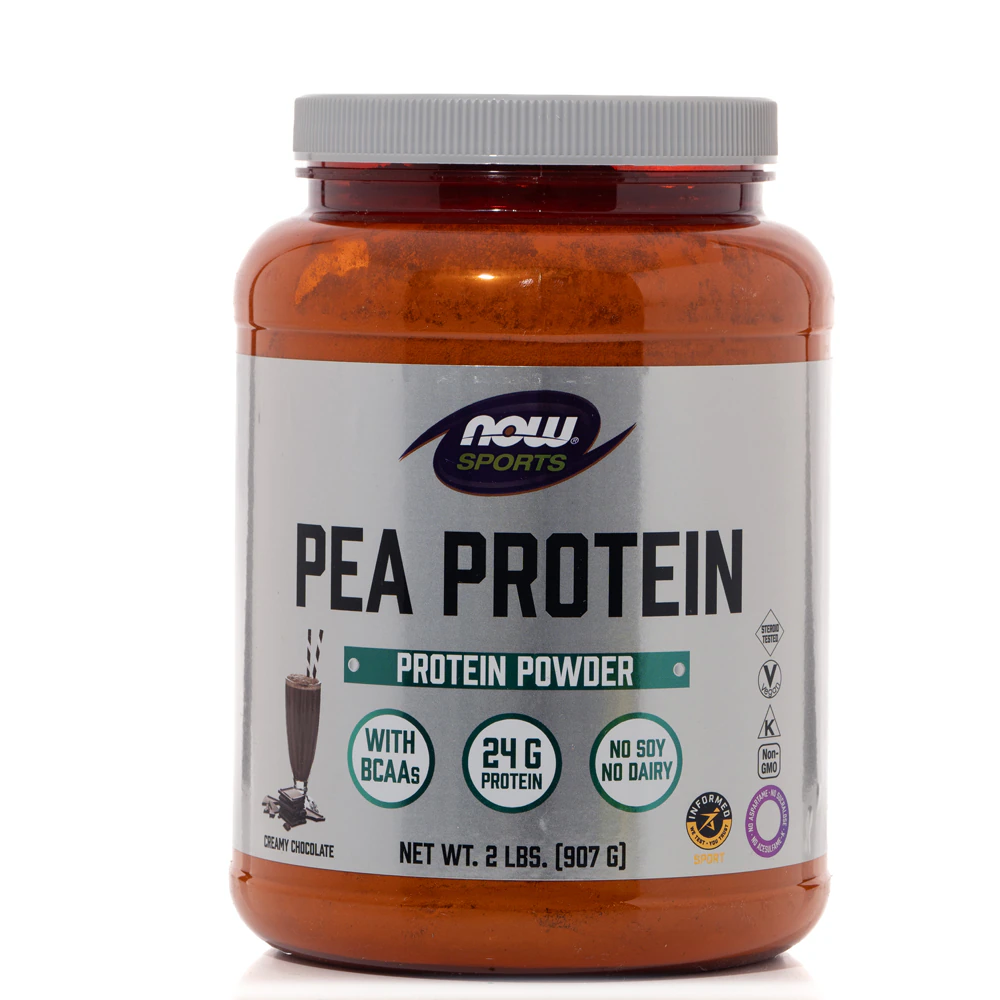 Sports Pea Protein - Informed Sport Certified Creamy Chocolate -- 2 lbs NOW Foods