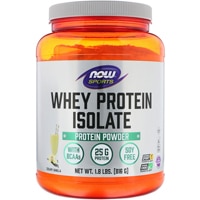 Спортивный изолят сывороточного протеина, сливочно-ванильный — 1,8 фунта NOW Foods