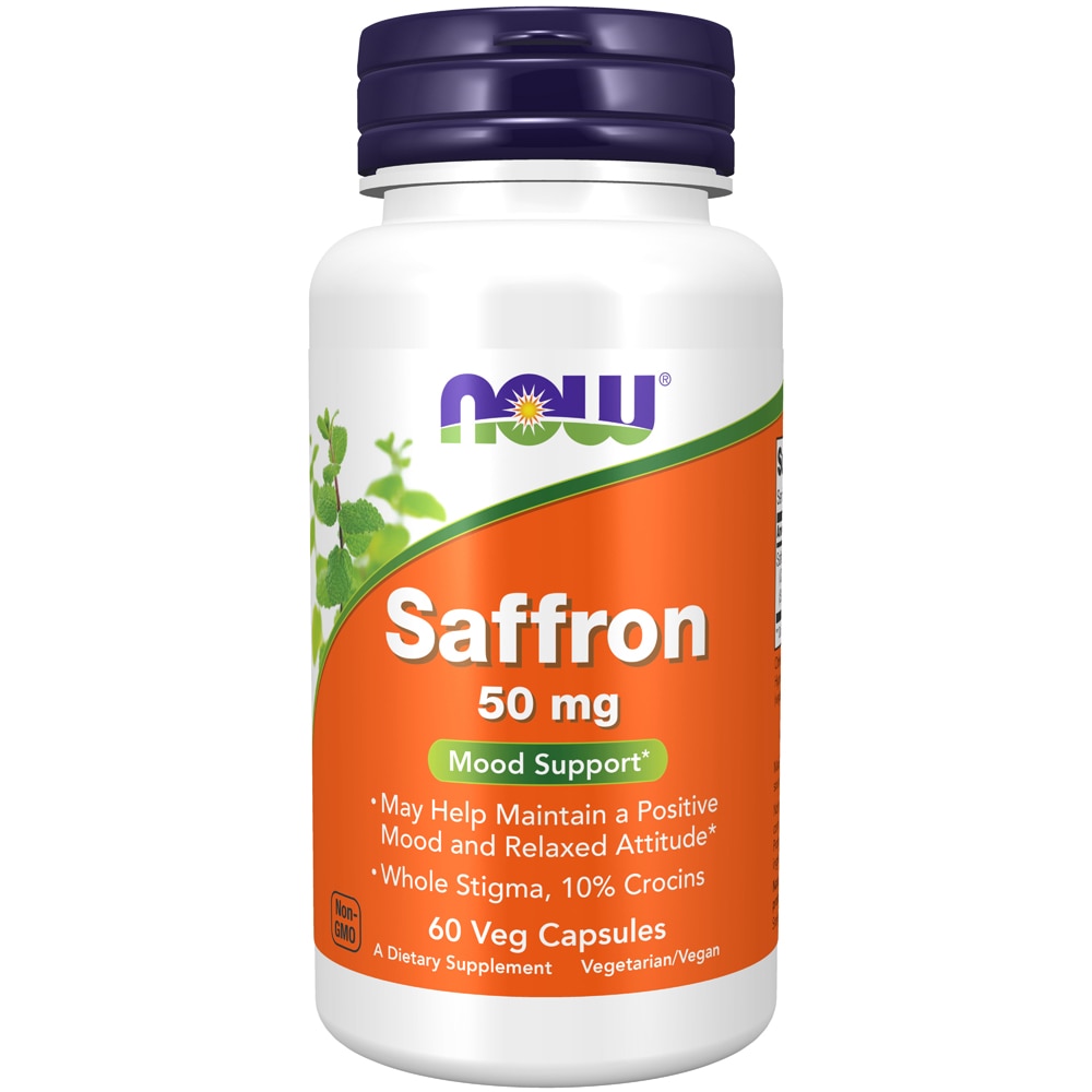 Supplements Saffron Whole Herb — 50 мг — 60 растительных капсул NOW Foods