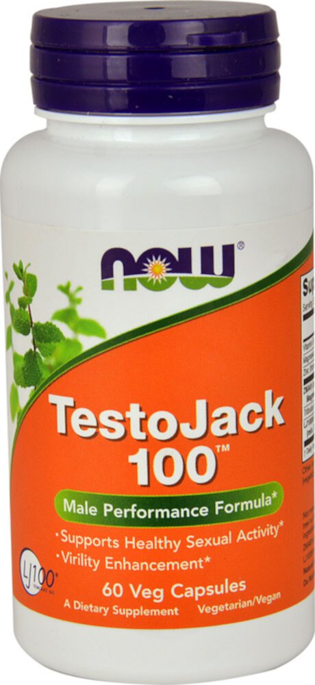 TestoJack 100 -- 60 Vegetarian Capsules (Вегетарианские капсулы) NOW Foods