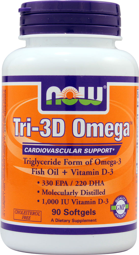 Tri-3D Omega - 90 мягких капсул - NOW Foods NOW Foods