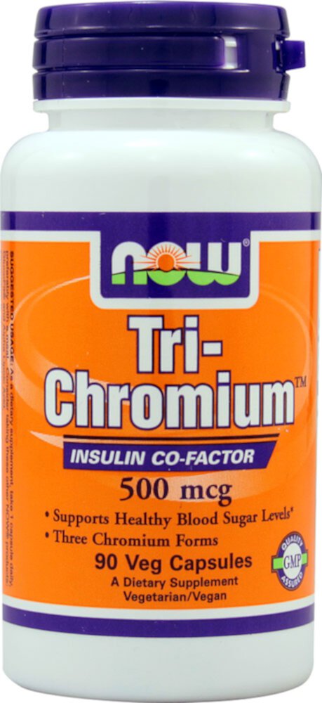 Tri-Chromium -- 500 mcg - 90 Vegetarian Capsules (Вегетарианские капсулы) NOW Foods