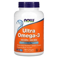Ultra Omega-3 - 180 капсул - NOW Foods NOW Foods