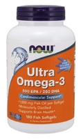 Ultra Omega-3 - 500EPA/250DHA - 180 капсул - NOW Foods NOW Foods