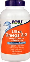 Ultra Omega 3-D™ - 600 EPA / 300 DHA - 180 рыбьих желатиновых капсул - NOW Foods NOW Foods