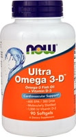 Ultra Omega 3-D™ - 90 желатиновых капсул - NOW Foods NOW Foods