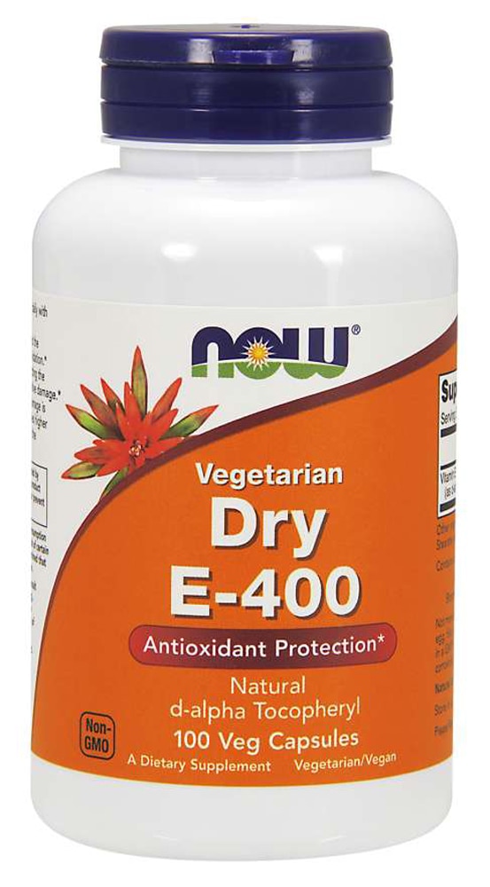 Vegetarian Dry E-400 -- 100 Veg Capsules (Вегетарианские капсулы) NOW Foods