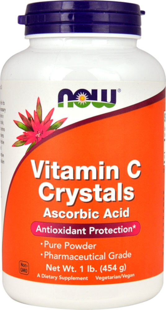 Vitamin C Crystals -- 1 lb (Фунты) NOW Foods