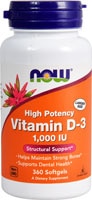 Витамин D-3 - 1000 МЕ - 360 капсул - NOW Foods NOW Foods