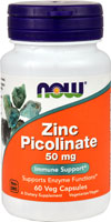 Цинк Пиколинат - 50 мг - 60 капсул - NOW Foods NOW Foods