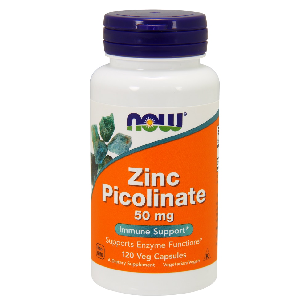 Цинк Пиколинат - 50 мг - 120 растительных капсул - NOW Foods NOW Foods