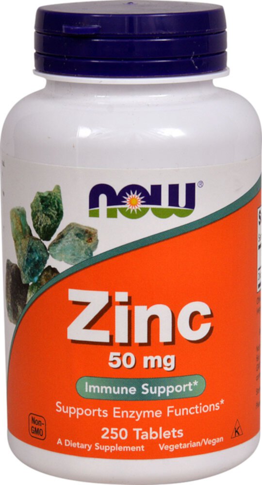 Цинк - 50 мг - 250 таблеток - NOW Foods NOW Foods