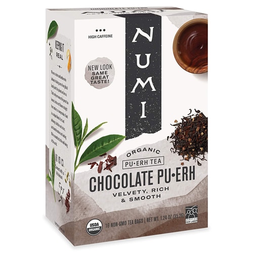 Numi Organic Black Tea Blend Шоколадный пуэр - 16 чайных пакетиков Numi