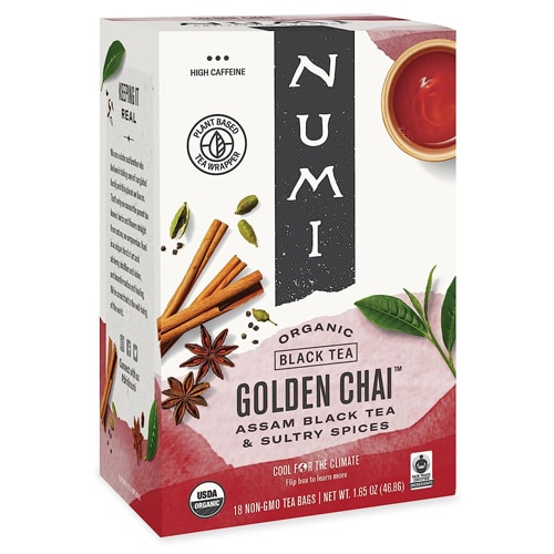 Черный чай Numi Golden Chai™ Spiced Assam -- 18 чайных пакетиков Numi