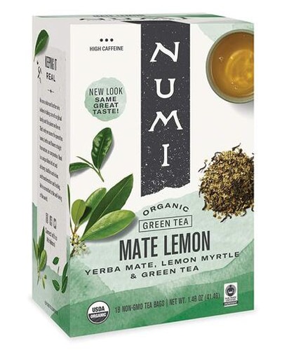 Numi Rainforest Green™ Tea Mate Lemon – 18 чайных пакетиков Numi