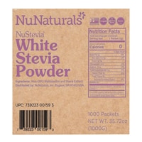 NuNaturals NuStevia™ Белый порошок стевии -- 1000 пакетиков NuNaturals