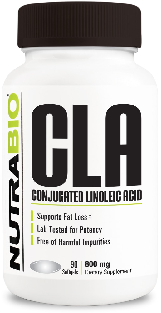 NutraBio CLA, конъюгированная линолевая кислота, 800 мг, 90 мягких таблеток NutraBio