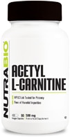 Acetyl L-Carnitine -- 500 mg - 90 Veggie Capsules (Капсулы на растительной основе) NutraBio