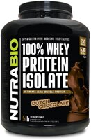 Whey Protein Isolate 5lb Dutch Chocolate -- 75 Servings (Порции) NutraBio