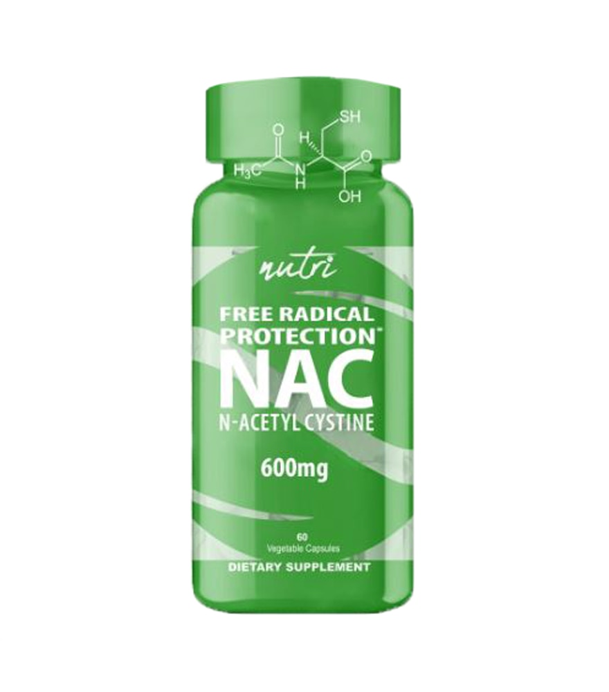 Nutri NAC N-ацетилцистеин — 600 мг — 60 растительных капсул Nutri