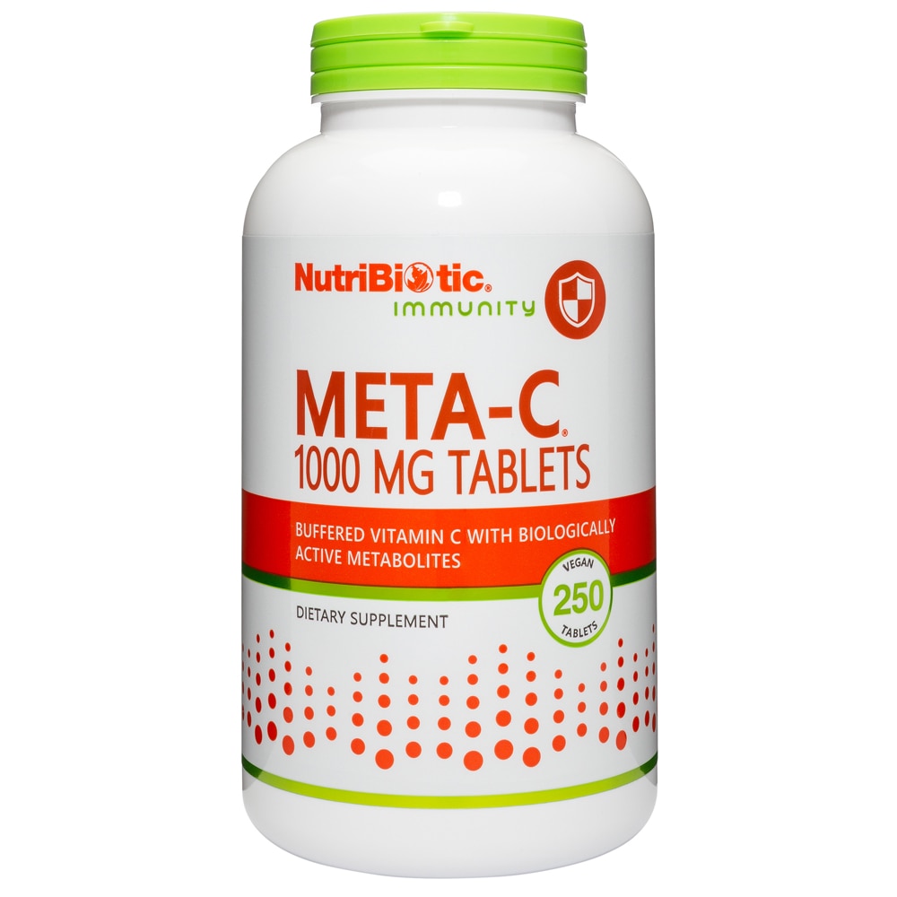 NutriBiotic буферизованный Meta-C — 1000 мг — 250 веганских таблеток NutriBiotic