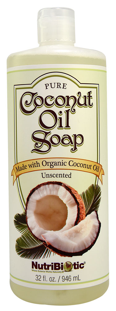 Мыло с кокосовым маслом без запаха -- 32 жидких унции NutriBiotic