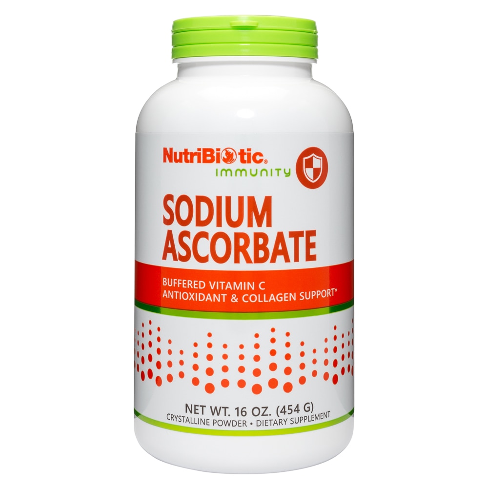 Sodium Ascorbate Buffered Vitamin C Powder (Порошок) -- 16 oz (Унции) NutriBiotic