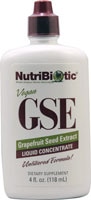 NutriBiotic Vegan GSE Жидкий концентрат экстракта семян грейпфрута -- 4 жидких унции NutriBiotic