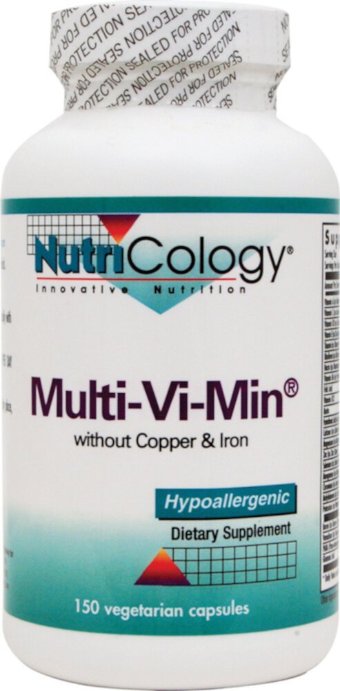 Multi-Vi-Min without Copper and Iron -- 150 Vegetarian Capsules (Вегетарианские капсулы) Nutricology