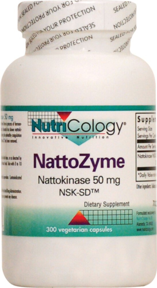 NattoZyme -- 50 mg - 300 Vegetarian Capsules (Вегетарианские капсулы) Nutricology