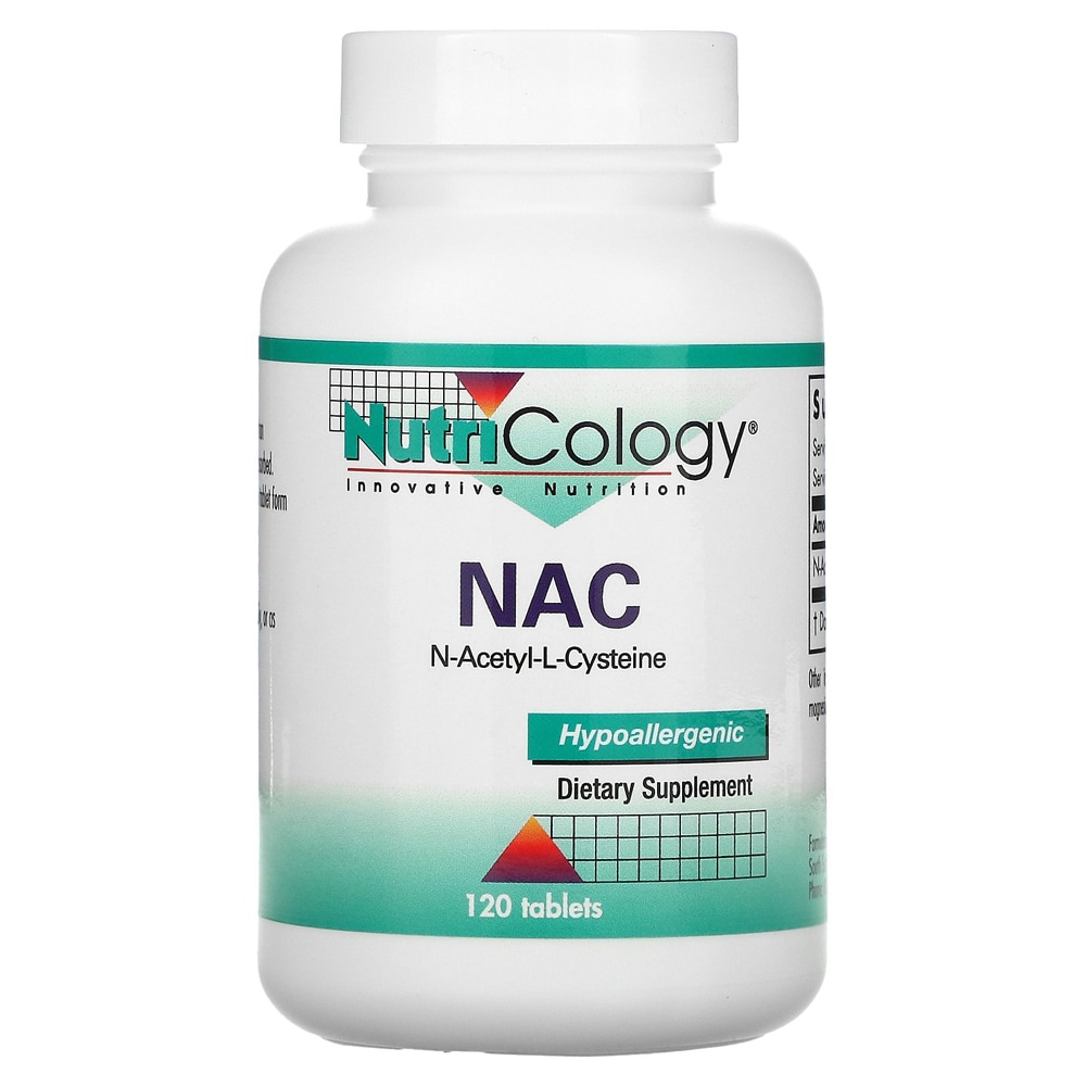 NAC N-Acetyl-Cysteine -- 500 mg - 120 Tablets (Таблетки) Nutricology